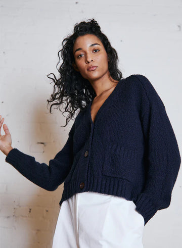 AUTUMN CASHMERE Cotton Boucle Cardigan in Color: 