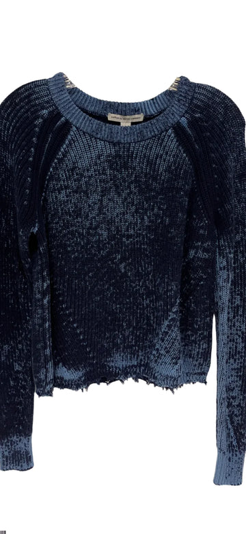 AUTUMN CASHMERE Inked Scallop Sweater in Color: 