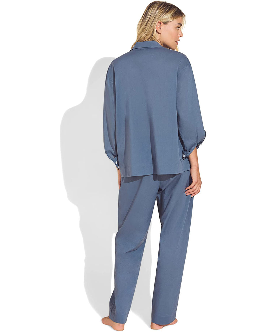 EBERJEY Organic Sandwashed Cotton Long Pajama Set in Color: 