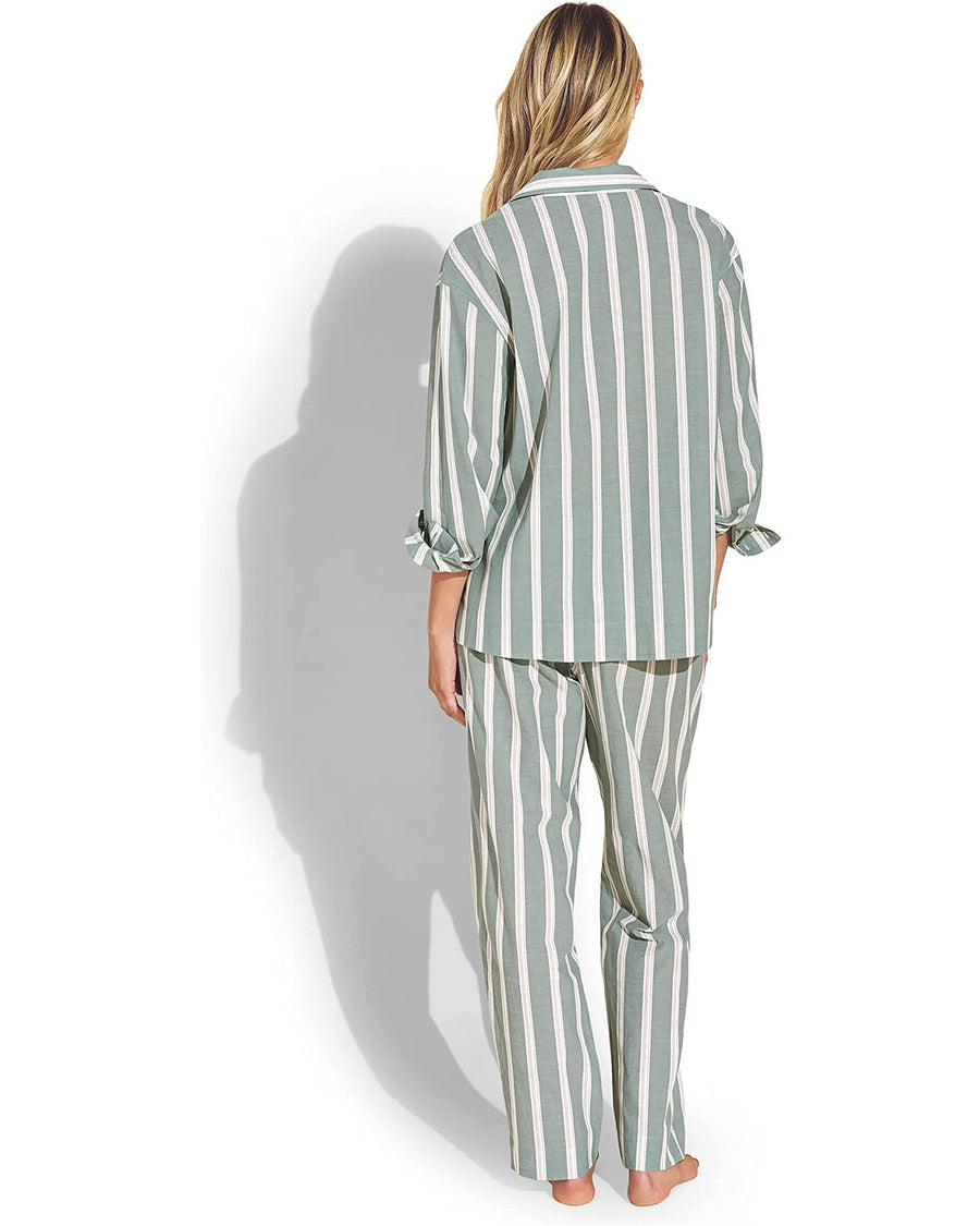 EBERJEY Organic Sandwashed Cotton Long Pajama Set in Color: 