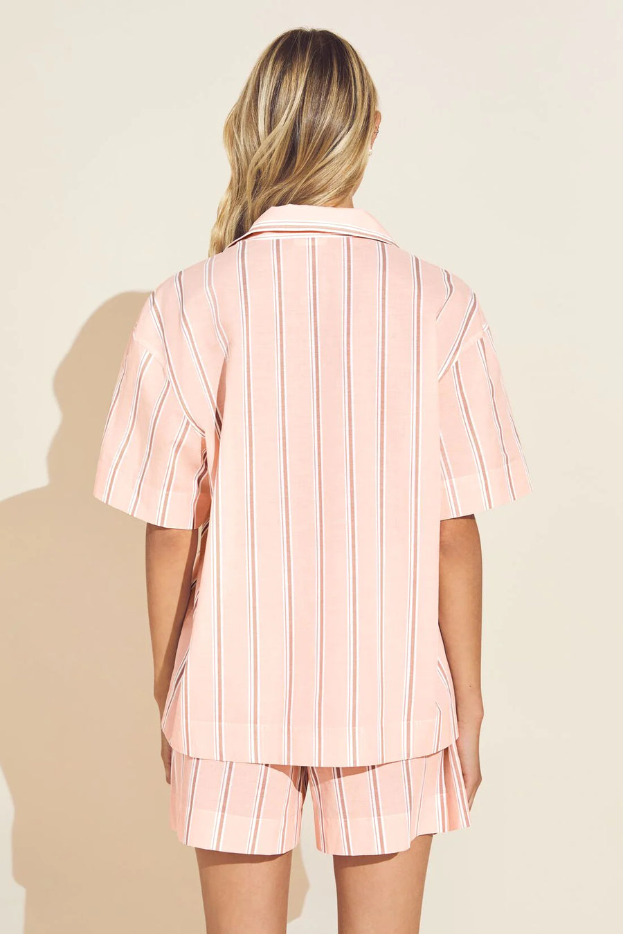 EBERJEY Organic Sandwashed Cotton Short Pajama Set in Color: 