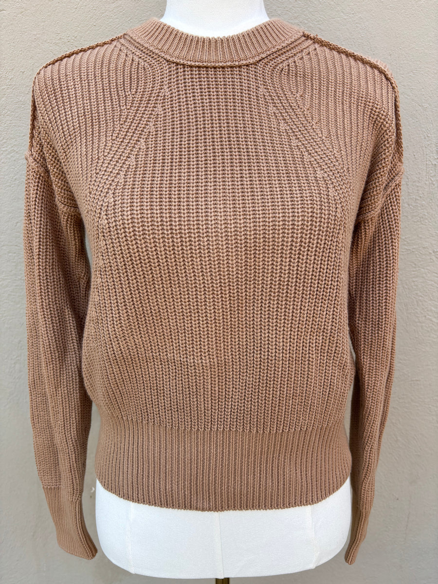 AUTUMN CASHMERE Exposed Seam Sweater in Color: 