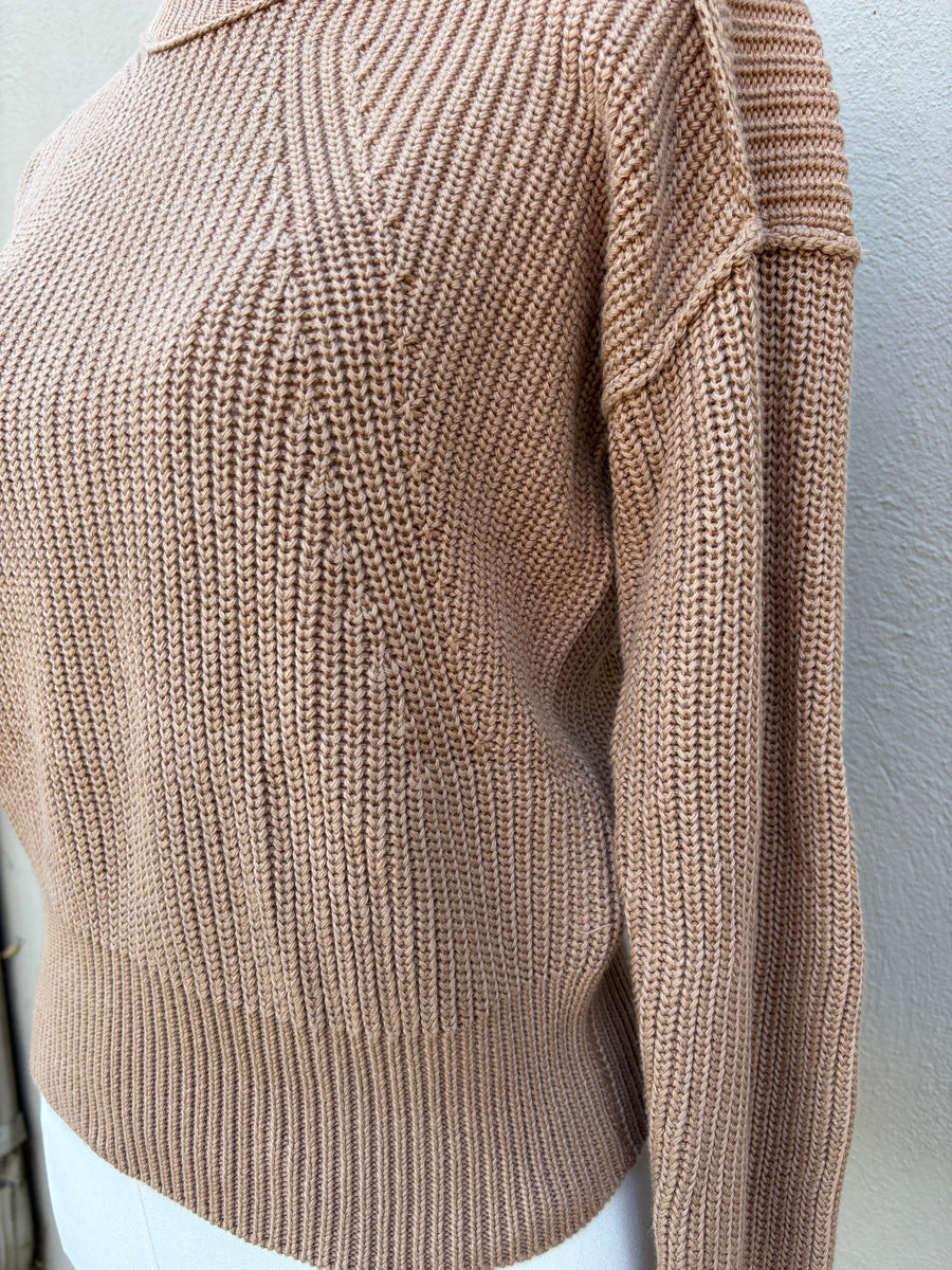 AUTUMN CASHMERE Exposed Seam Sweater in Color: 