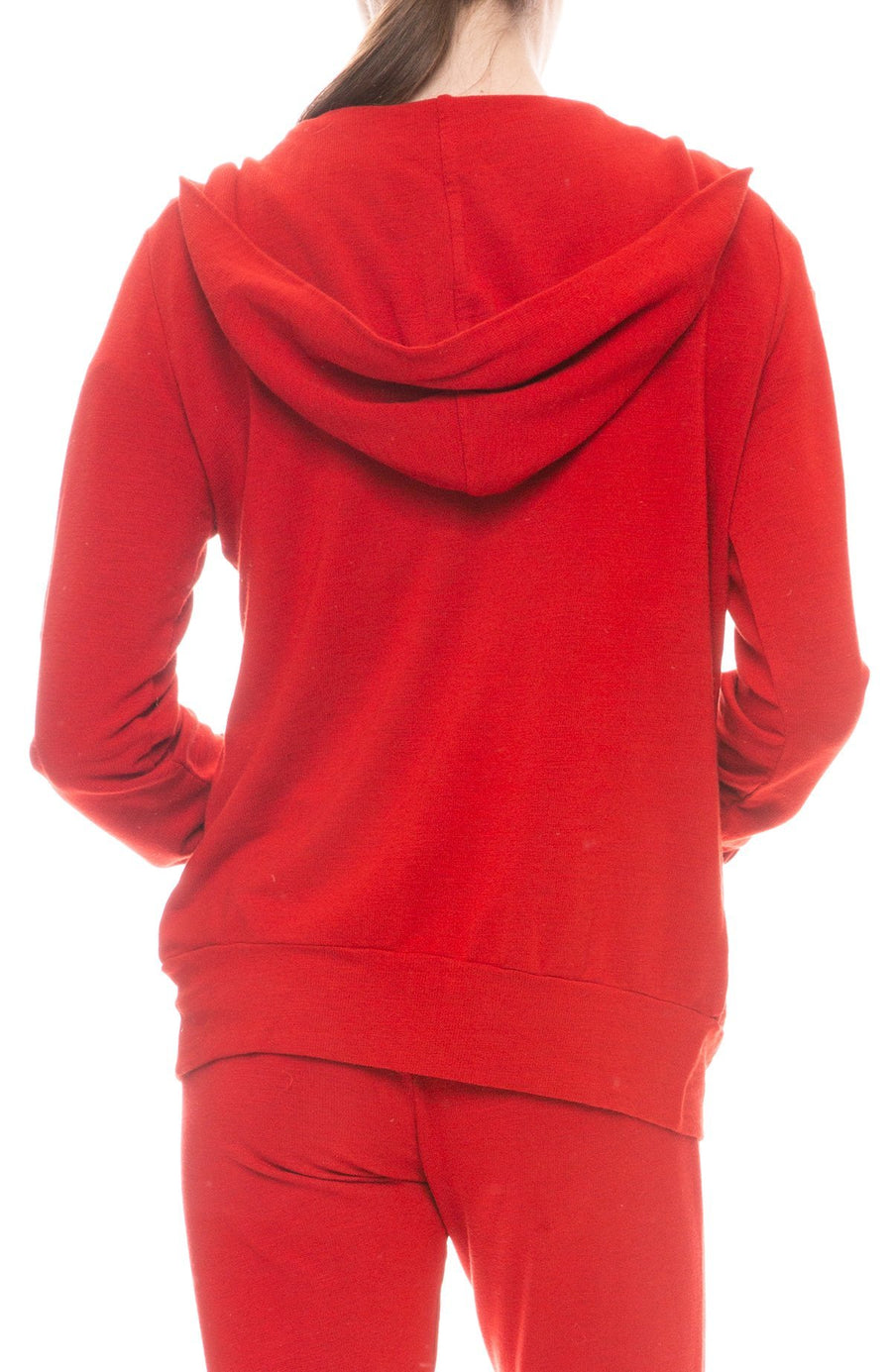 MONROW Hoodie and Sweatpant Set in Red