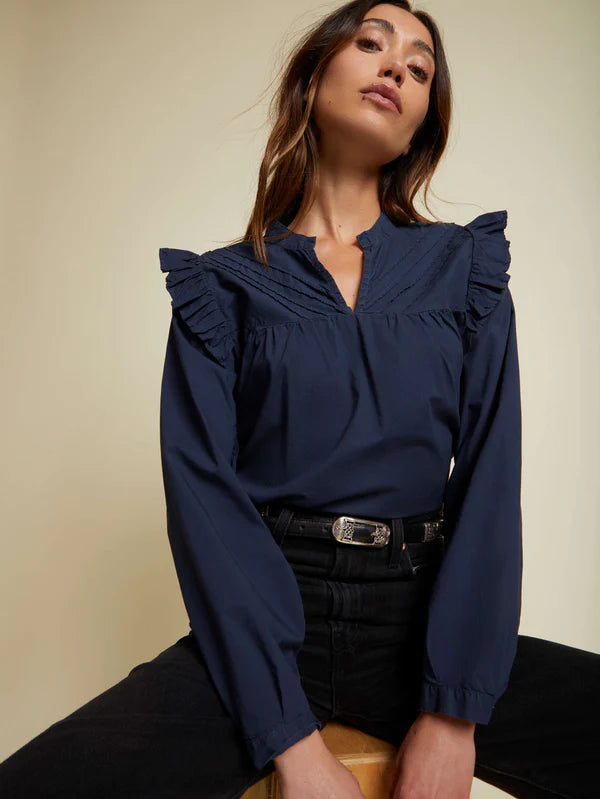 NATION Tilly Ruffle Blouse in Color: 