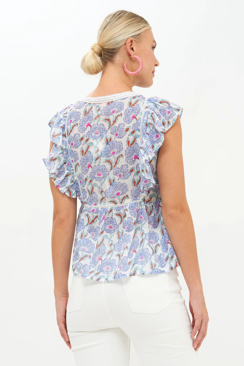 OLIPHANT Flirty Tie Top in Color: 