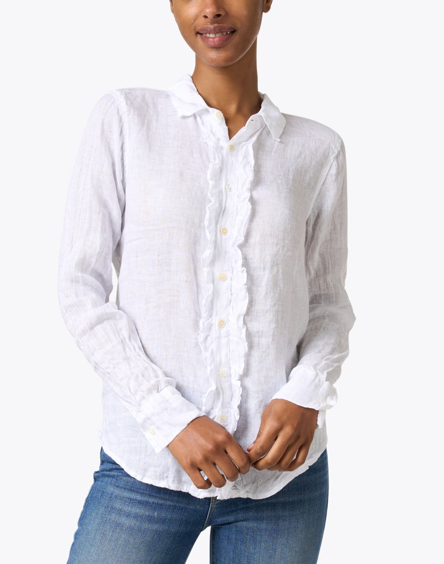 CP SHADES Ruffle Button Down in Color: 