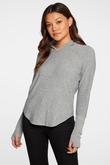 CHASER Pullover Hoodie in Heather Gray
