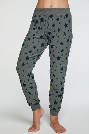 CHASER Sweatpants in Navy Stars