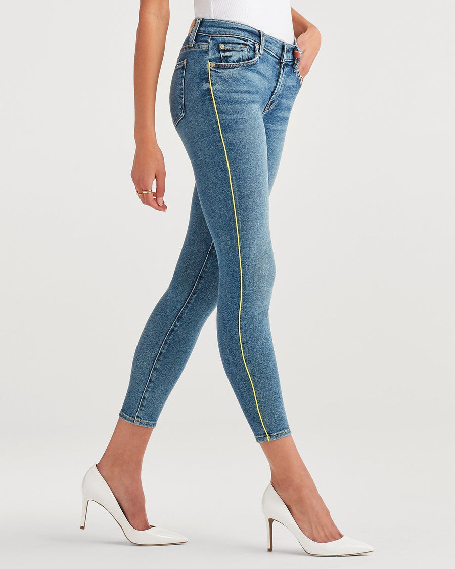 7 FOR ALL MANKIND Ankle Skinny with Neon Piping