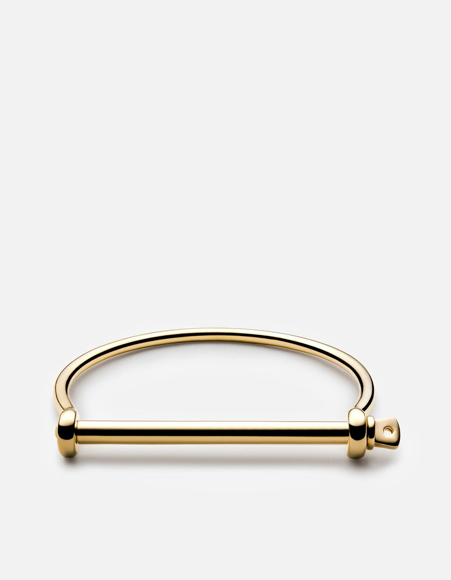 MIANSAI Thin Screw Cuff Bracelet in Gold