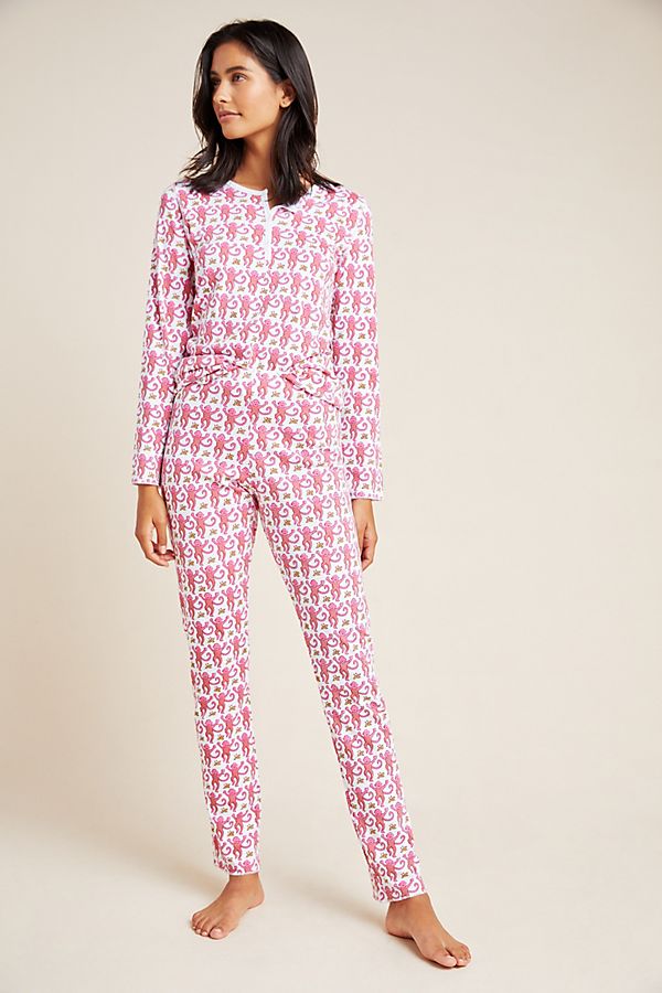 ROLLER RABBIT Monkey Pajamas in Pink