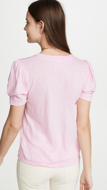SUNDRY Puff Sleeve Tee in Color: 