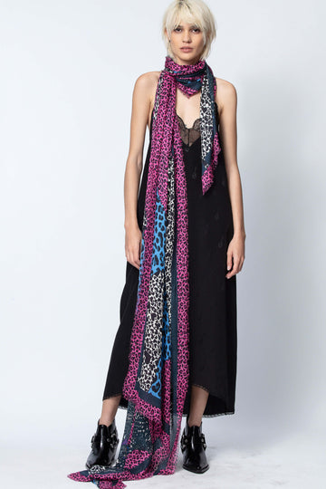 ZADIG & VOLTAIRE Maxy Patchwork Coeurs Scarf